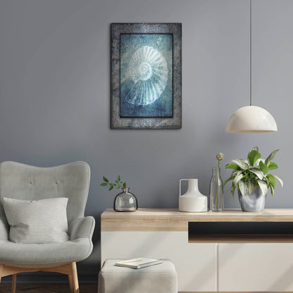 Luxe Metal Art 'Hello Beach Shell I' by Lightbox Journal, Metal Wall Art,16x24