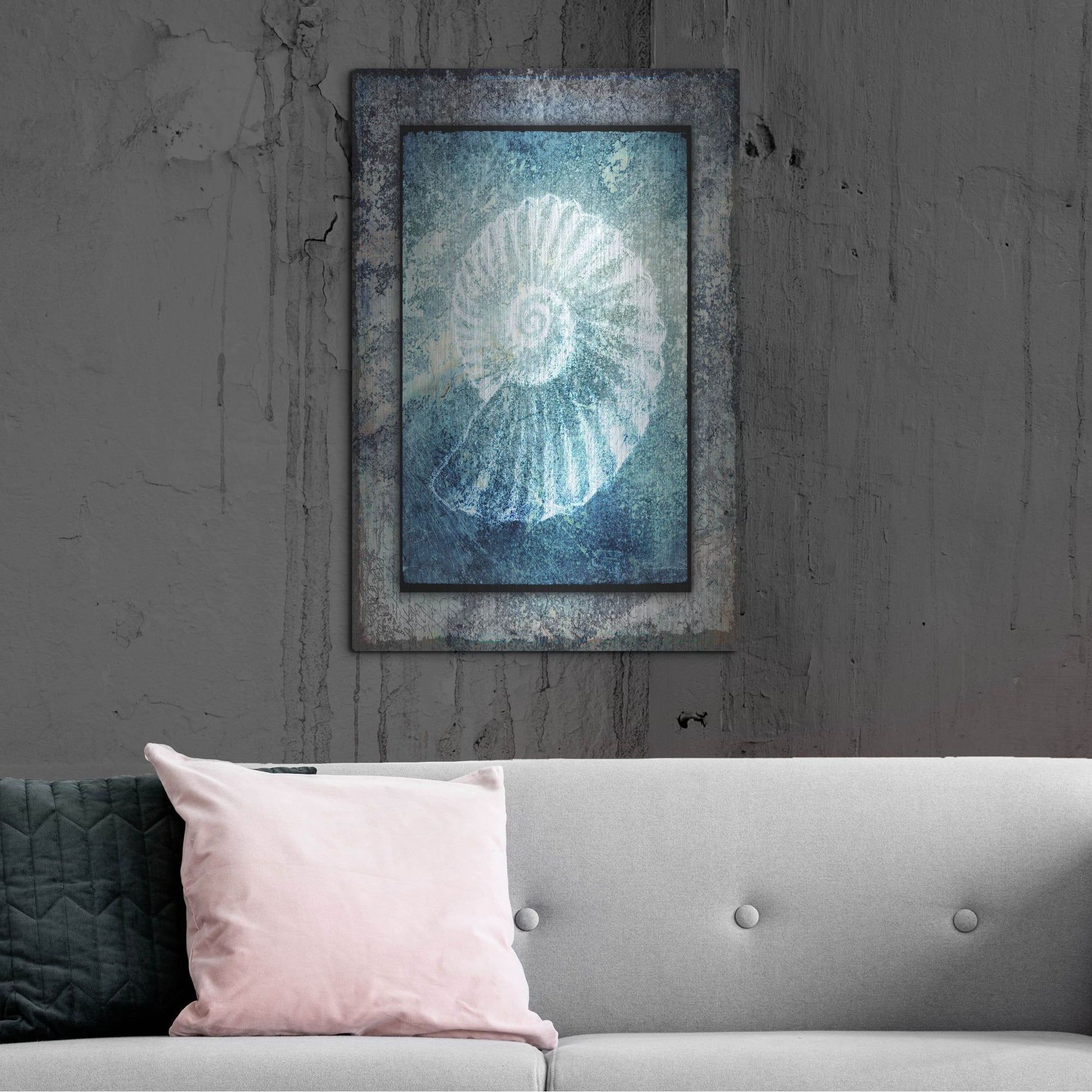 Luxe Metal Art 'Hello Beach Shell I' by Lightbox Journal, Metal Wall Art,24x36
