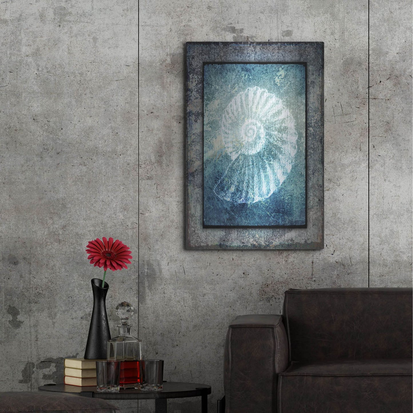 Luxe Metal Art 'Hello Beach Shell I' by Lightbox Journal, Metal Wall Art,24x36