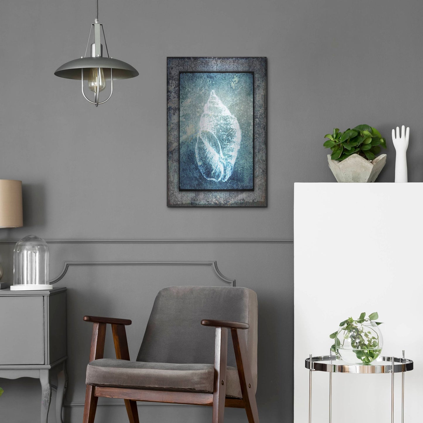 Luxe Metal Art 'Hello Beach Shell II' by Lightbox Journal, Metal Wall Art,16x24
