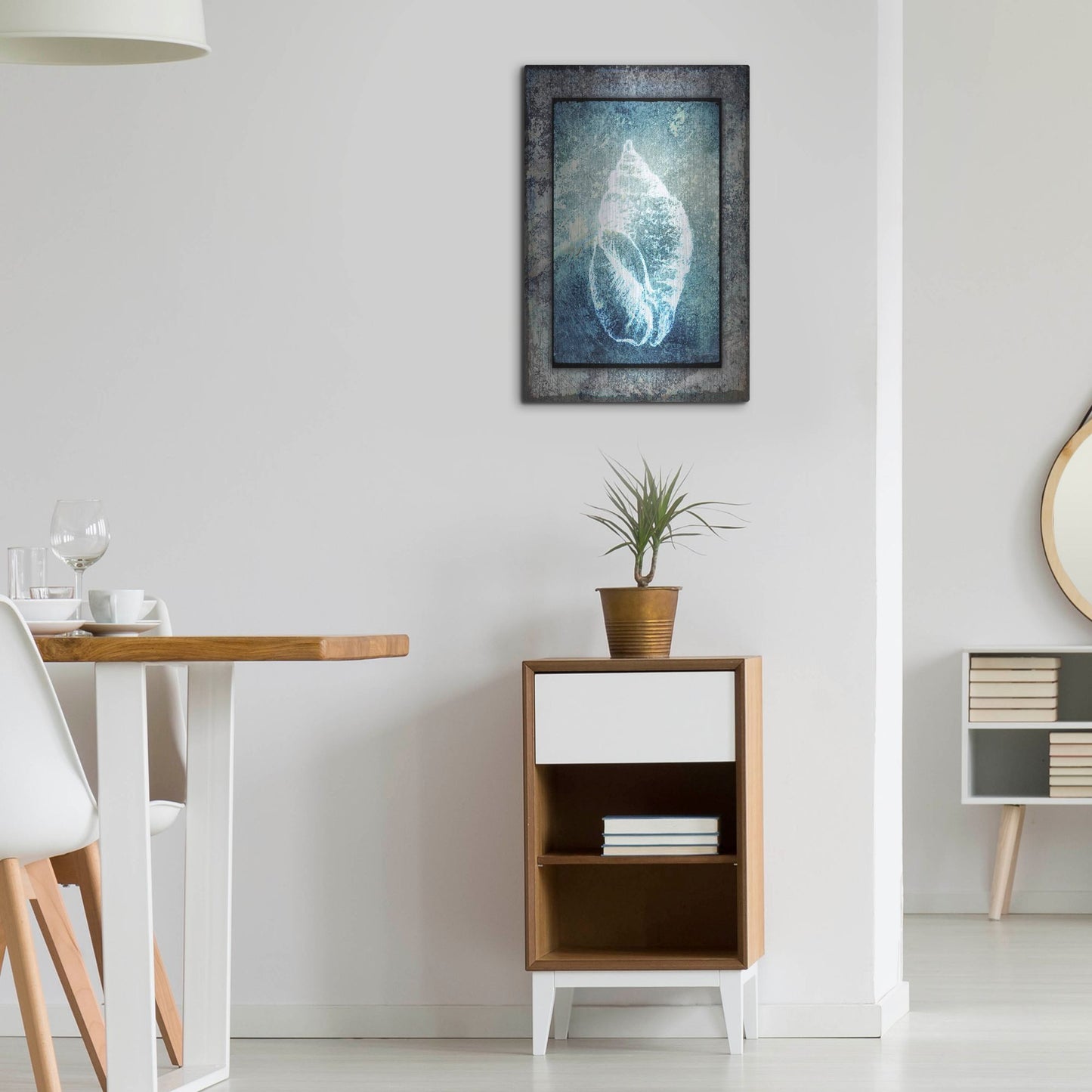 Luxe Metal Art 'Hello Beach Shell II' by Lightbox Journal, Metal Wall Art,16x24