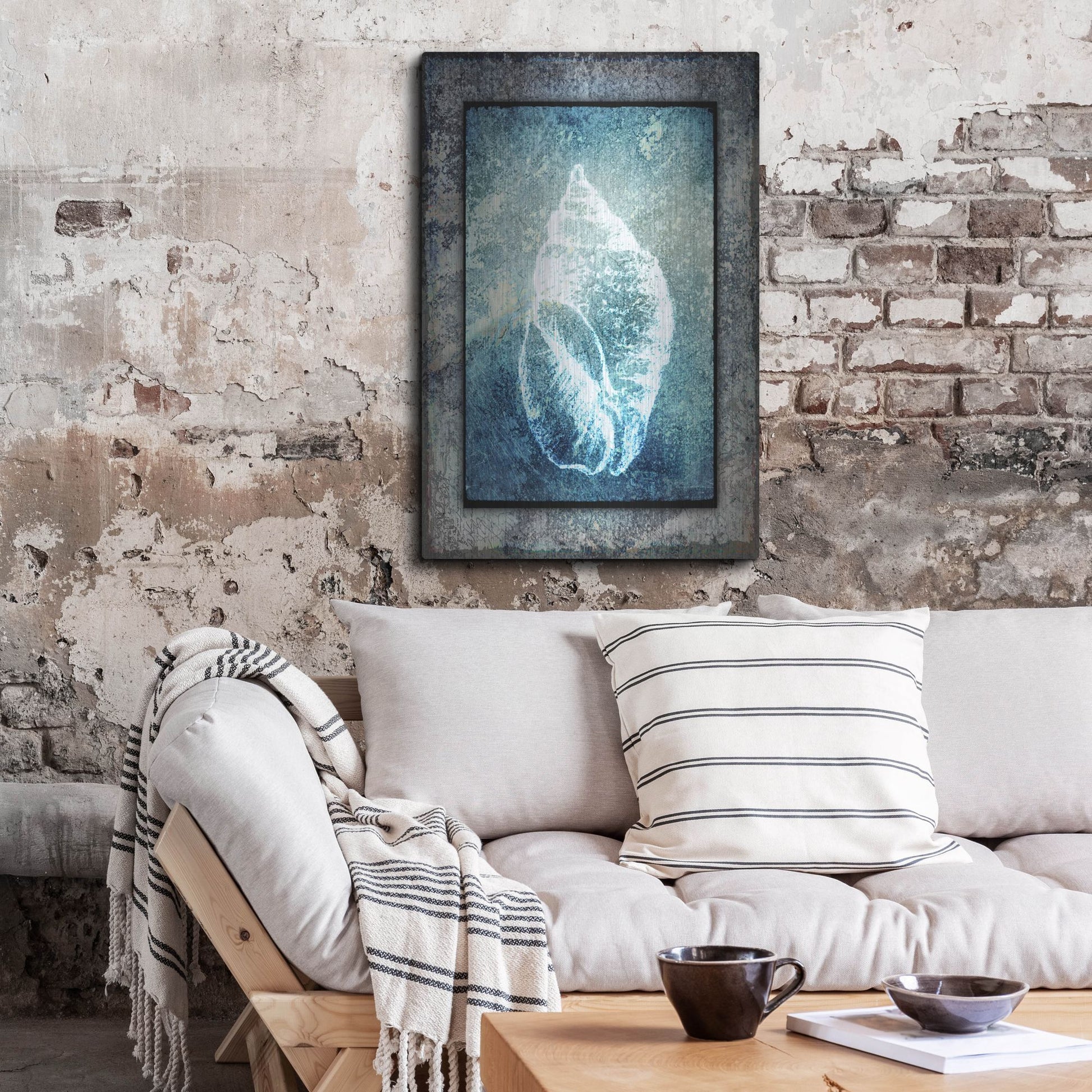 Luxe Metal Art 'Hello Beach Shell II' by Lightbox Journal, Metal Wall Art,24x36