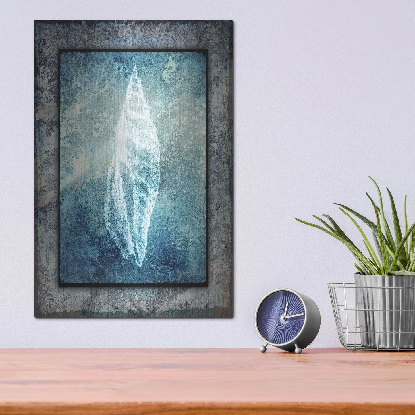 Luxe Metal Art 'Hello Beach Shell III' by Lightbox Journal, Metal Wall Art,12x16