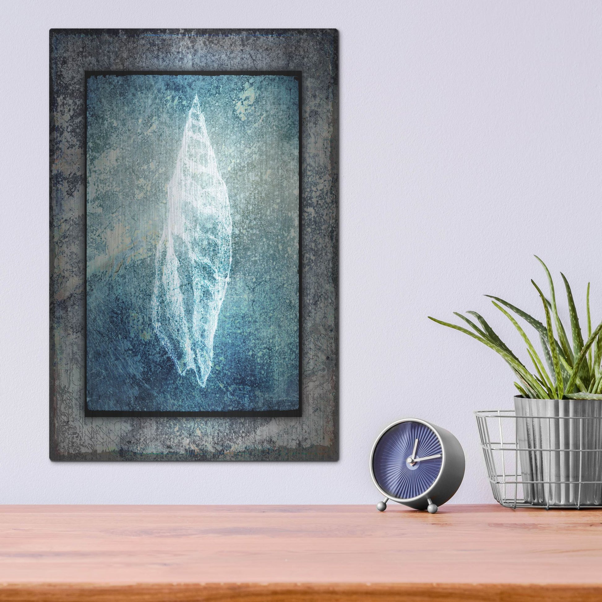 Luxe Metal Art 'Hello Beach Shell III' by Lightbox Journal, Metal Wall Art,12x16