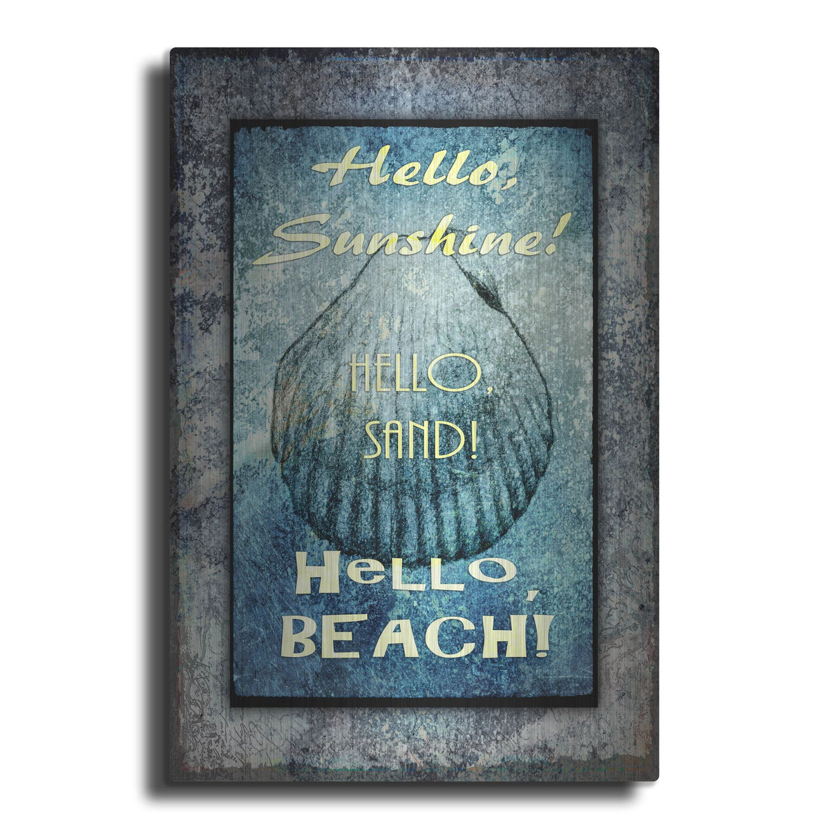 Luxe Metal Art 'Hello Beach' by Lightbox Journal, Metal Wall Art