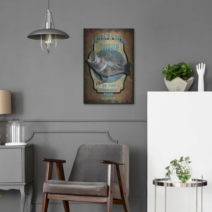 Luxe Metal Art 'Krills & Gills Tavern' by Lightbox Journal, Metal Wall Art,16x24