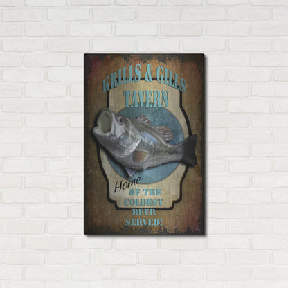 Luxe Metal Art 'Krills & Gills Tavern' by Lightbox Journal, Metal Wall Art,24x36