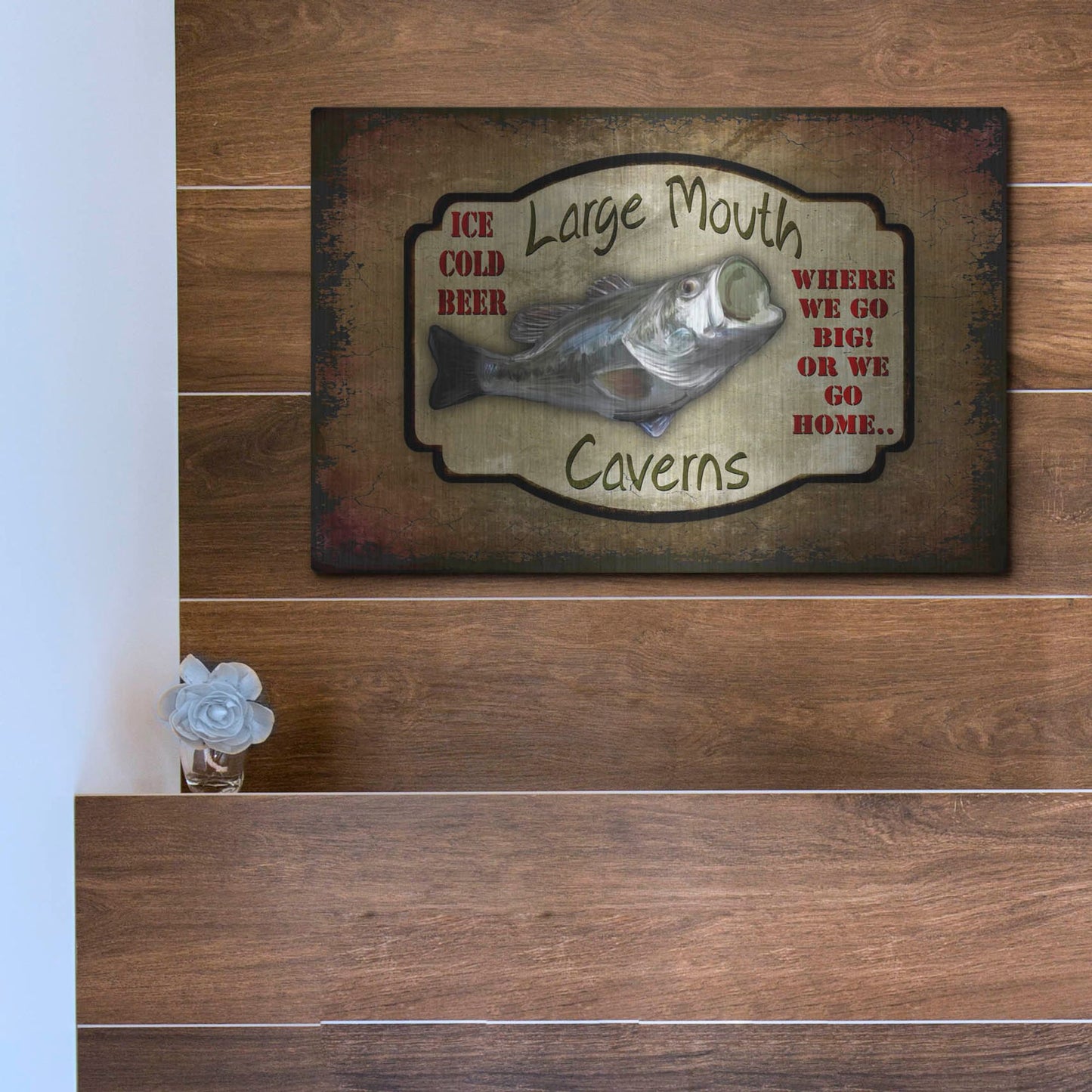 Luxe Metal Art 'Large Mouth Cavern II' by Lightbox Journal, Metal Wall Art,16x12