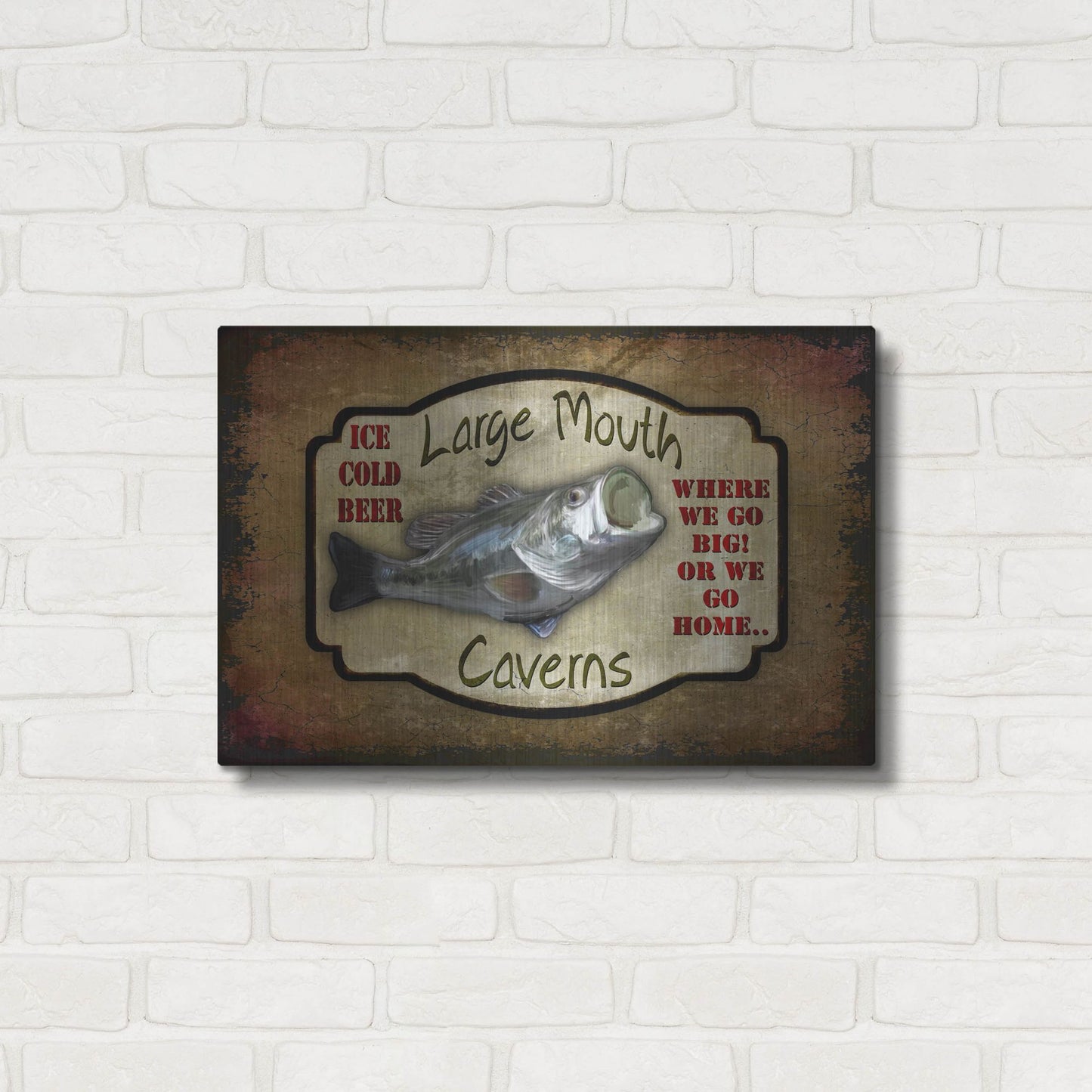 Luxe Metal Art 'Large Mouth Cavern II' by Lightbox Journal, Metal Wall Art,24x16