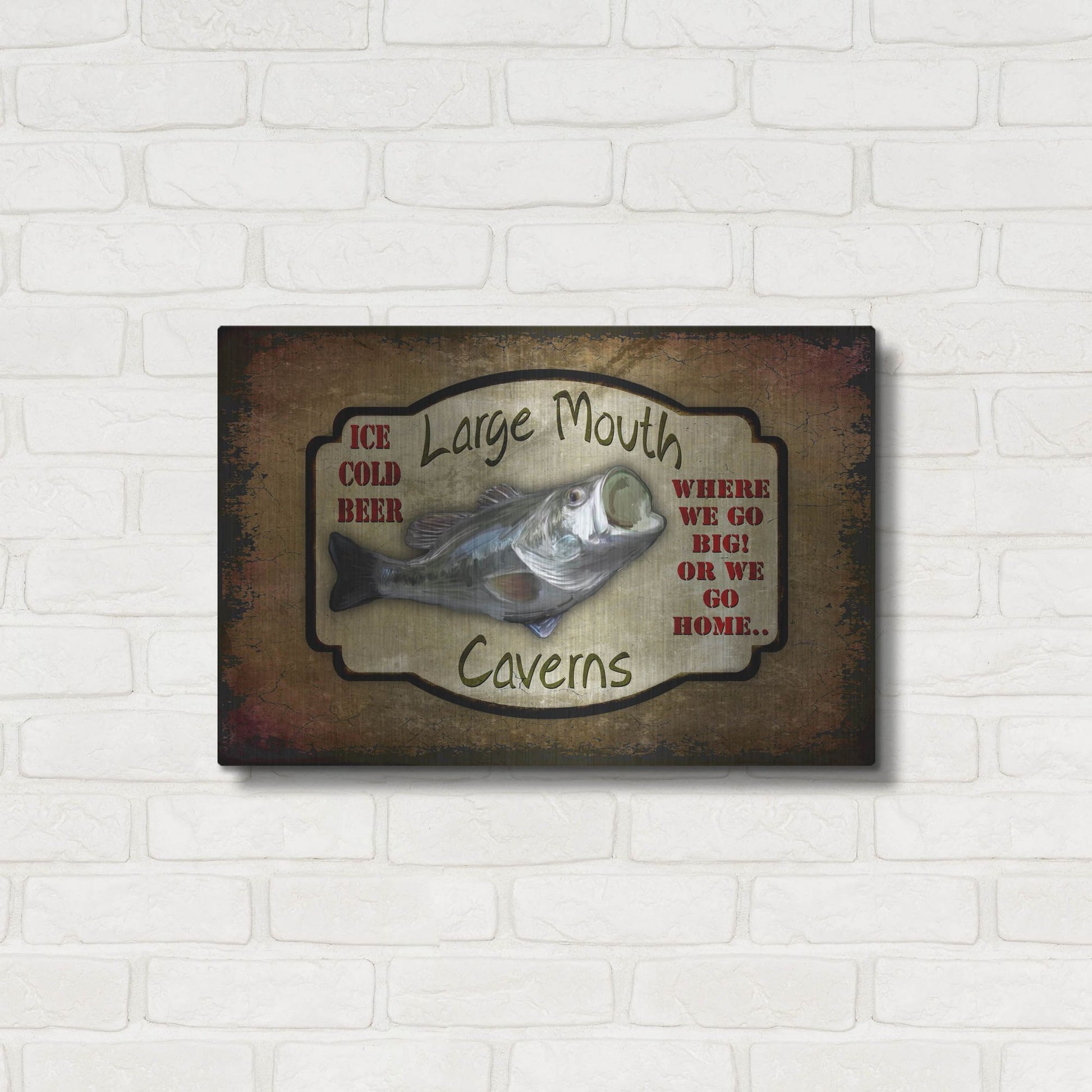 Luxe Metal Art 'Large Mouth Cavern II' by Lightbox Journal, Metal Wall Art,24x16