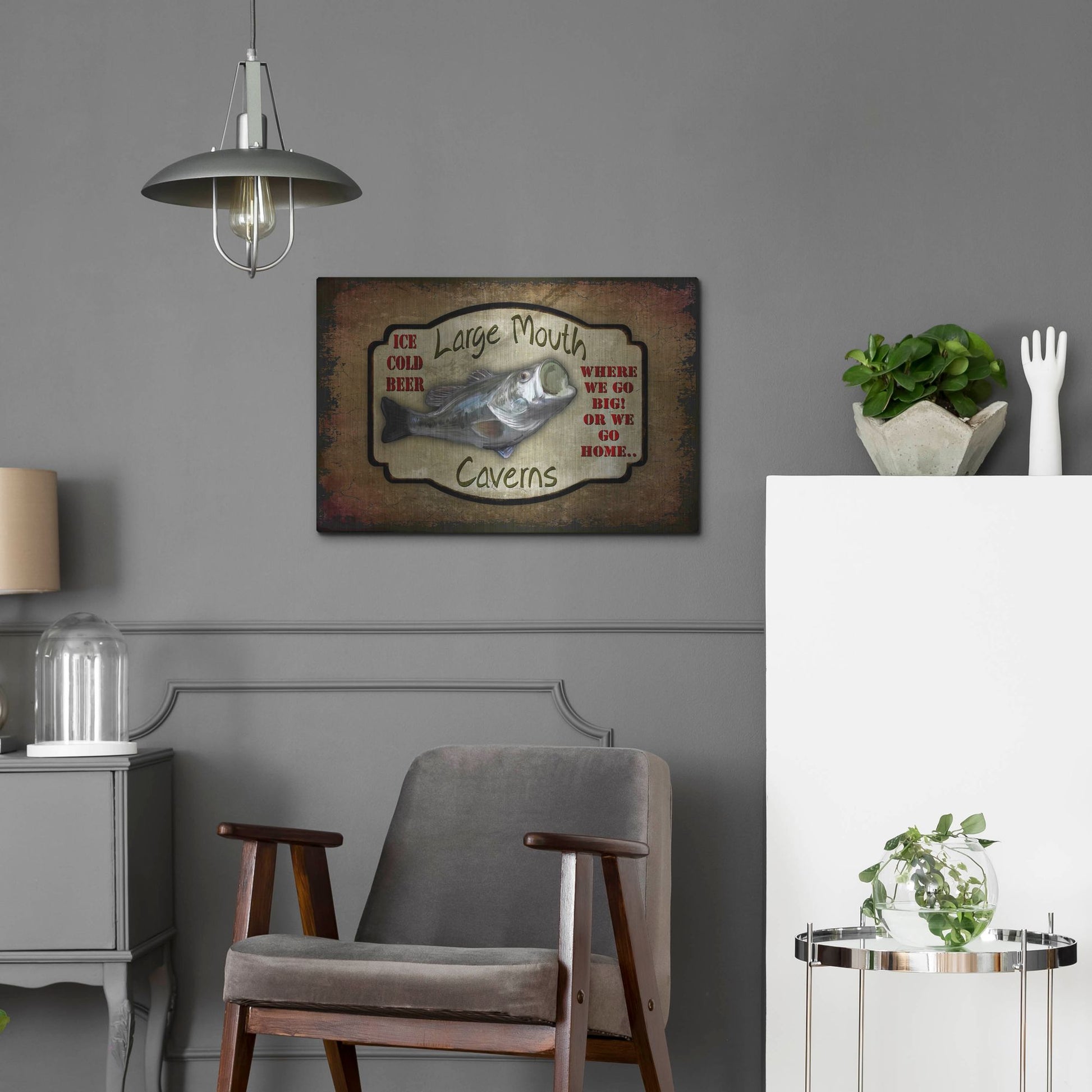 Luxe Metal Art 'Large Mouth Cavern II' by Lightbox Journal, Metal Wall Art,24x16