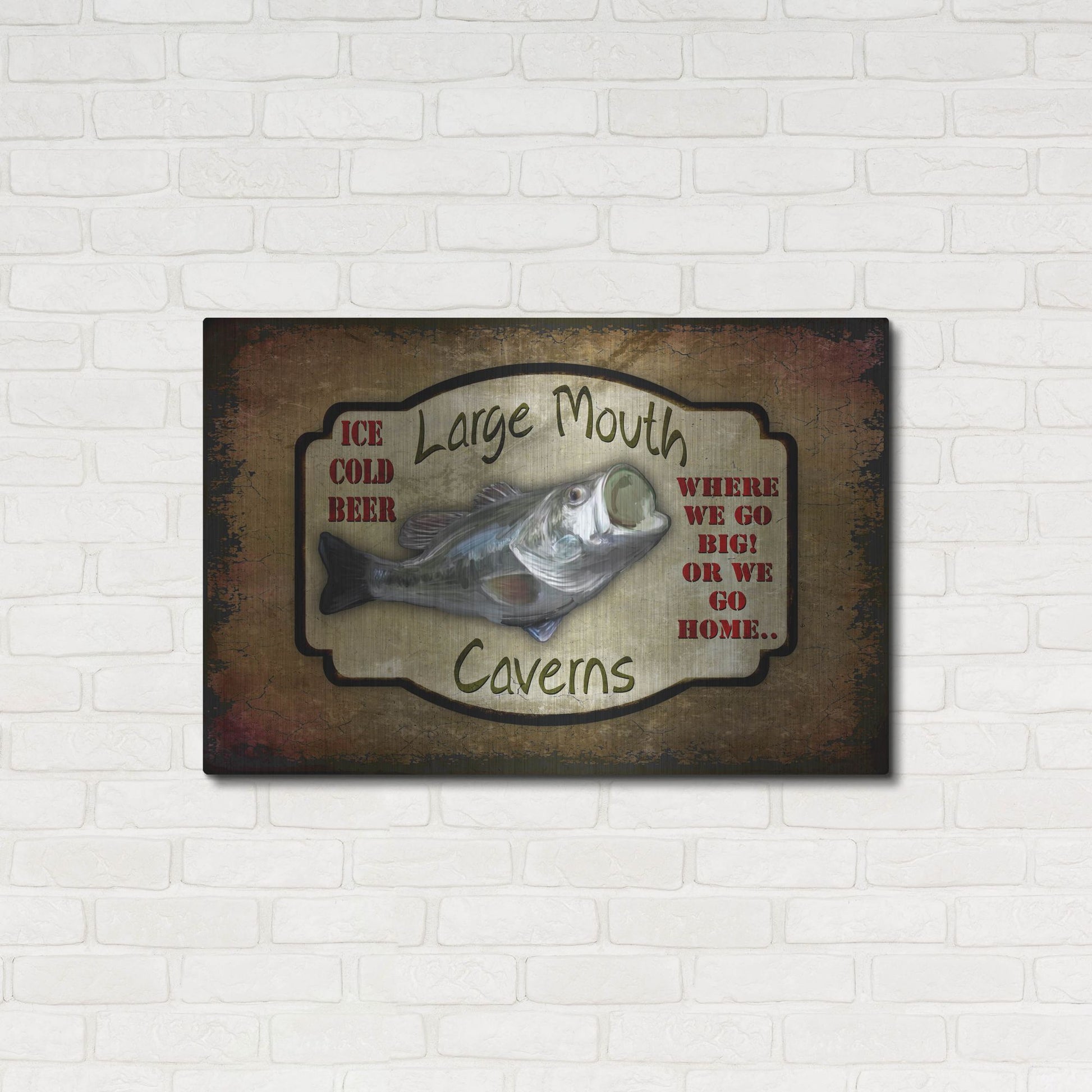 Luxe Metal Art 'Large Mouth Cavern II' by Lightbox Journal, Metal Wall Art,36x24