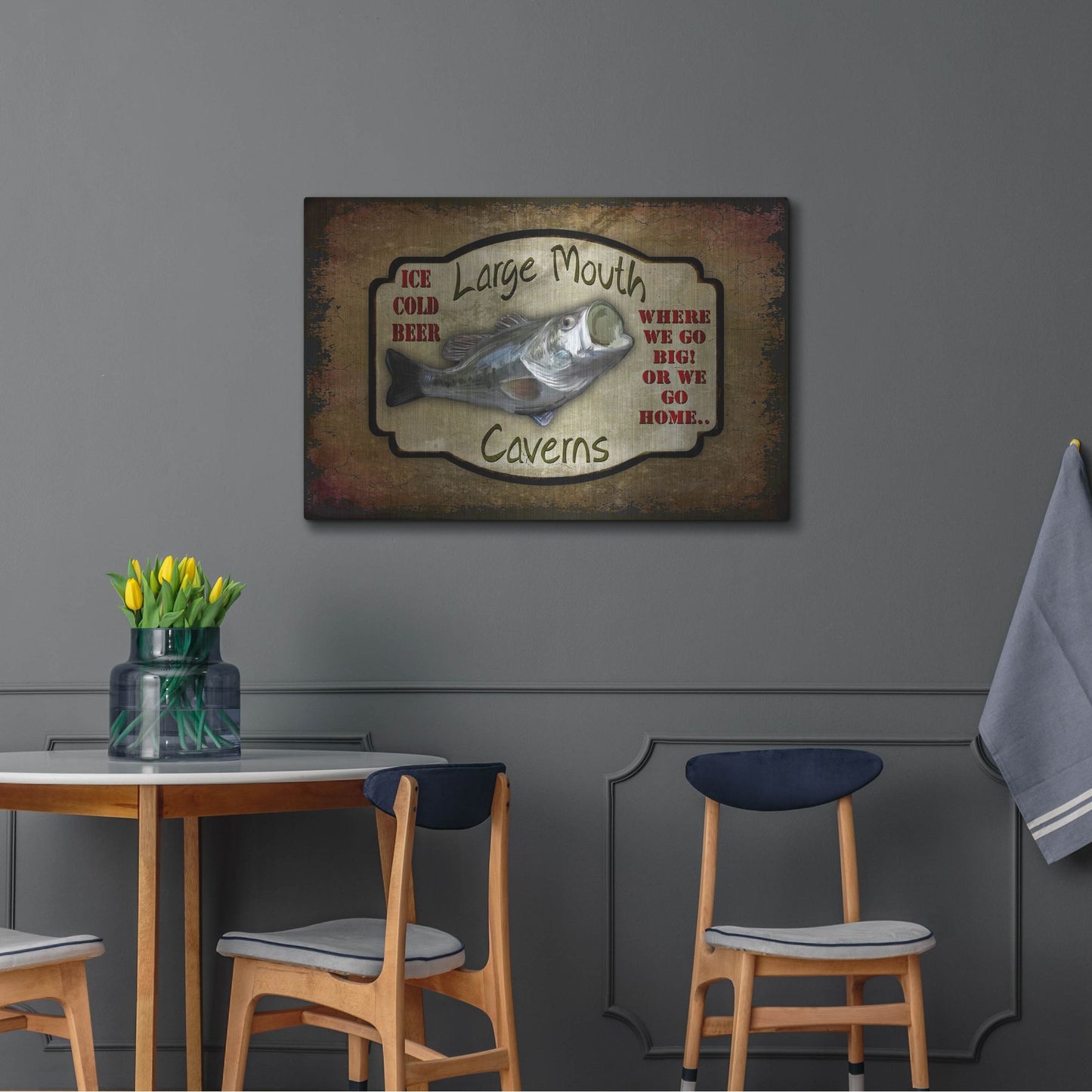 Luxe Metal Art 'Large Mouth Cavern II' by Lightbox Journal, Metal Wall Art,36x24