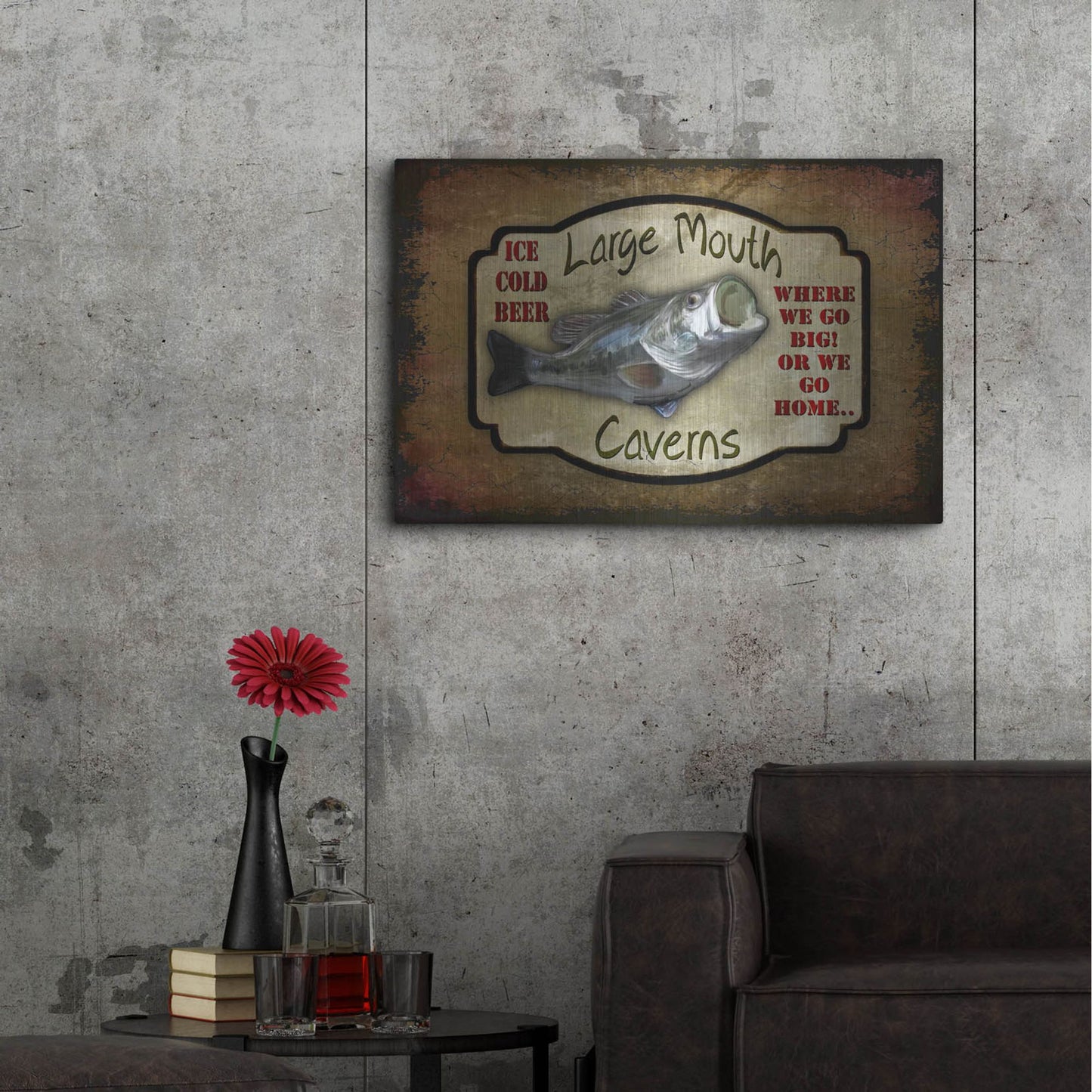Luxe Metal Art 'Large Mouth Cavern II' by Lightbox Journal, Metal Wall Art,36x24