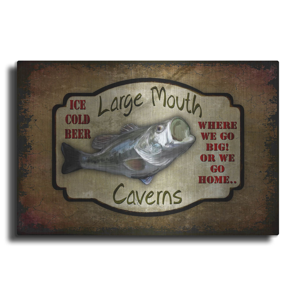 Luxe Metal Art 'Large Mouth Cavern II' by Lightbox Journal, Metal Wall Art