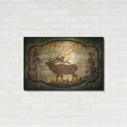 Luxe Metal Art 'Welcome Lodge Elk' by Lightbox Journal, Metal Wall Art,36x24