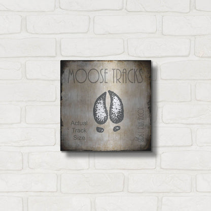 Luxe Metal Art 'Moose Lodge 2 - Moose Tracks 2' by Lightbox Journal, Metal Wall Art,12x12