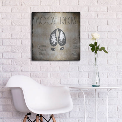 Luxe Metal Art 'Moose Lodge 2 - Moose Tracks 2' by Lightbox Journal, Metal Wall Art,24x24