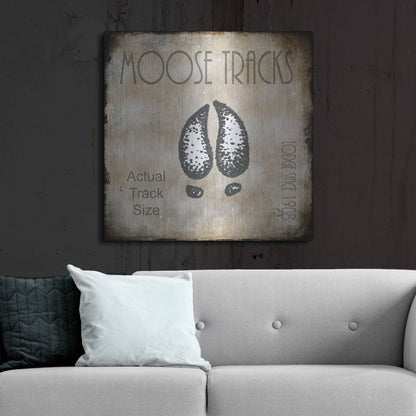 Luxe Metal Art 'Moose Lodge 2 - Moose Tracks 2' by Lightbox Journal, Metal Wall Art,36x36