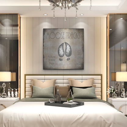 Luxe Metal Art 'Moose Lodge 2 - Moose Tracks 2' by Lightbox Journal, Metal Wall Art,36x36