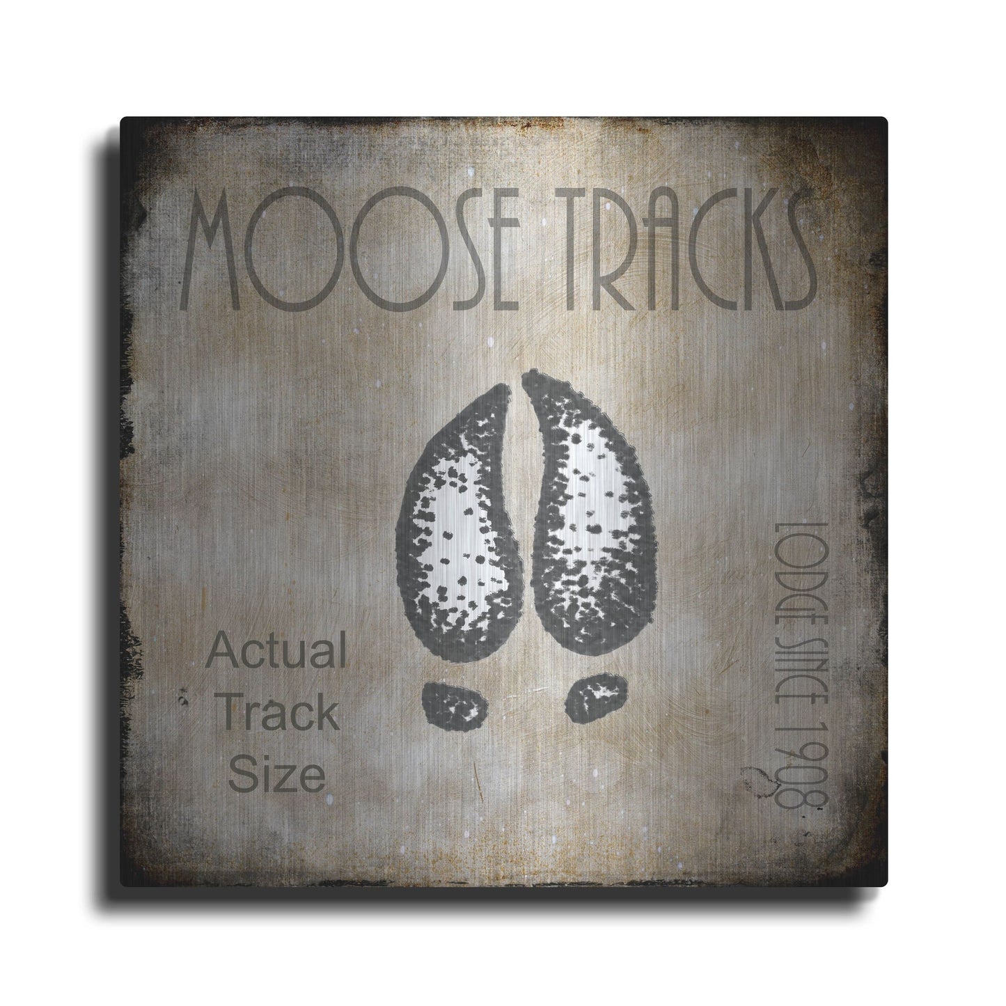 Luxe Metal Art 'Moose Lodge 2 - Moose Tracks 2' by Lightbox Journal, Metal Wall Art
