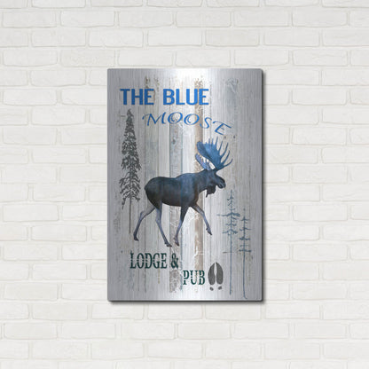 Luxe Metal Art 'The Blue Moose' by Lightbox Journal, Metal Wall Art,24x36