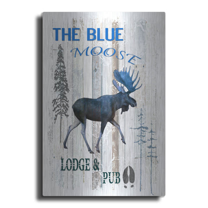 Luxe Metal Art 'The Blue Moose' by Lightbox Journal, Metal Wall Art
