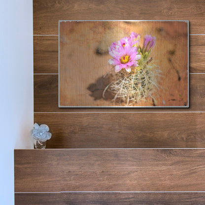 Luxe Metal Art 'Desert Flower 4' by Lightbox Journal, Metal Wall Art,16x12