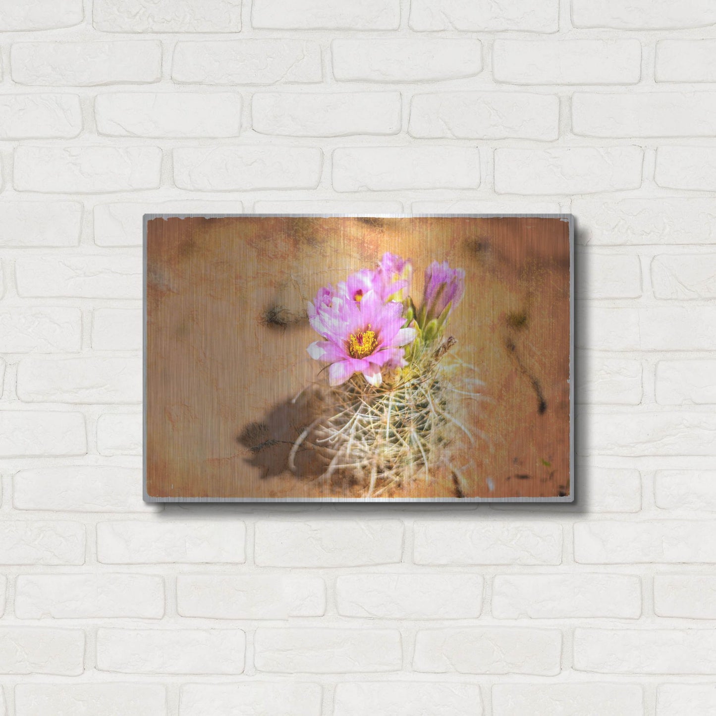 Luxe Metal Art 'Desert Flower 4' by Lightbox Journal, Metal Wall Art,24x16