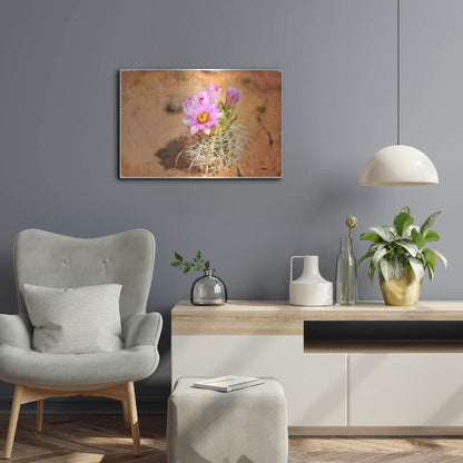 Luxe Metal Art 'Desert Flower 4' by Lightbox Journal, Metal Wall Art,24x16