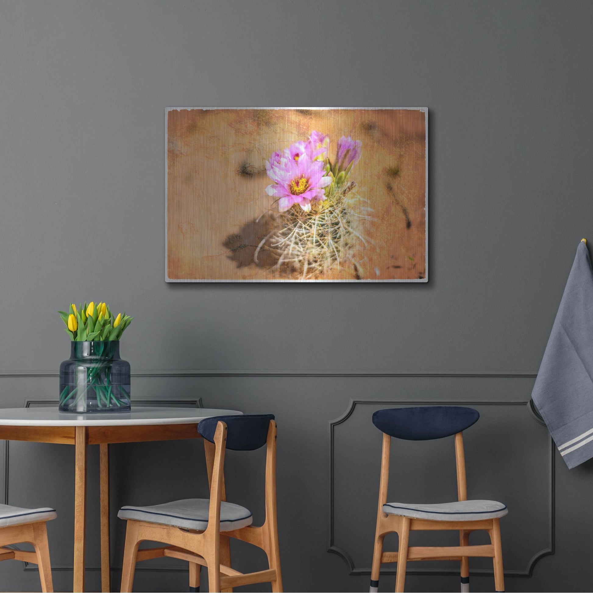 Luxe Metal Art 'Desert Flower 4' by Lightbox Journal, Metal Wall Art,36x24