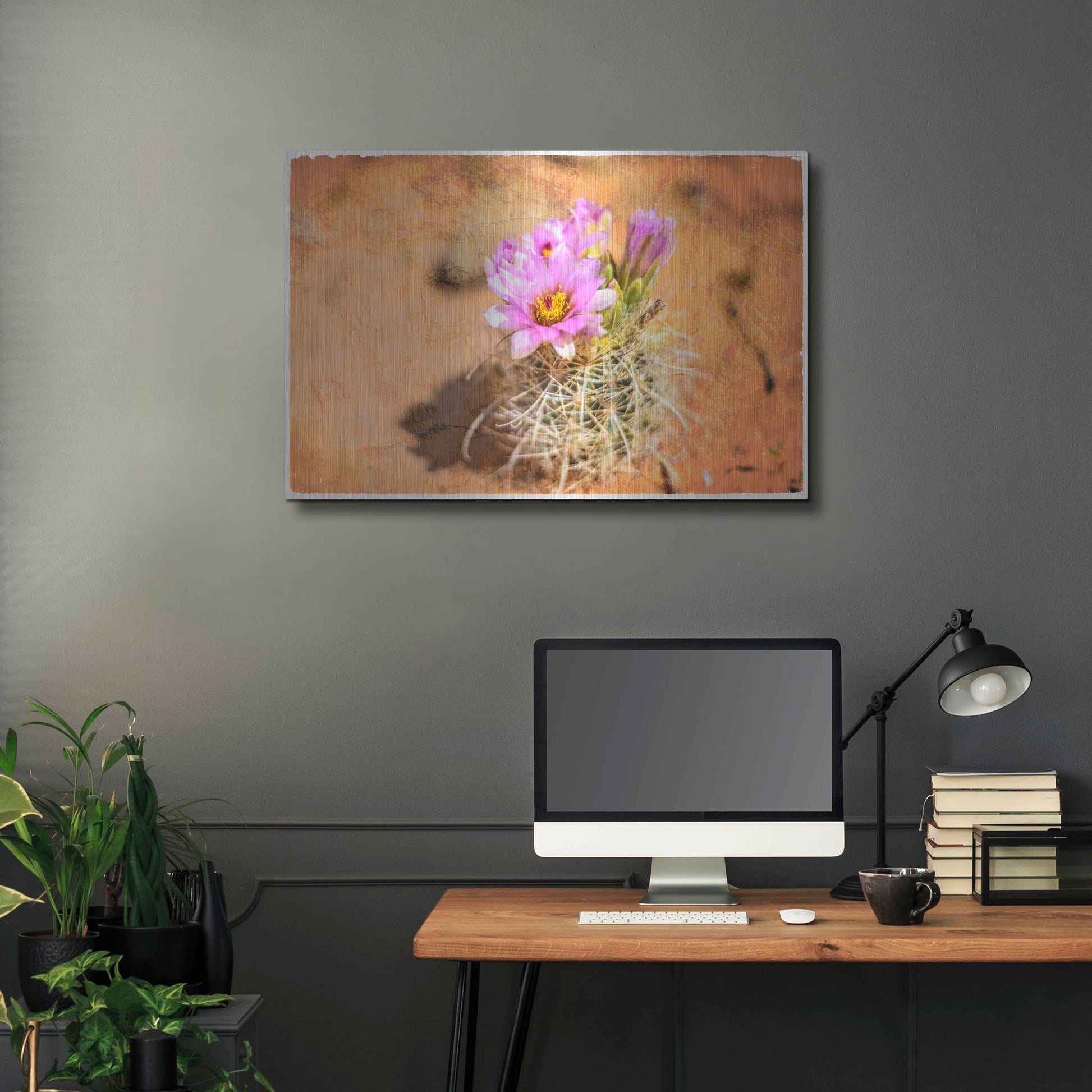 Luxe Metal Art 'Desert Flower 4' by Lightbox Journal, Metal Wall Art,36x24
