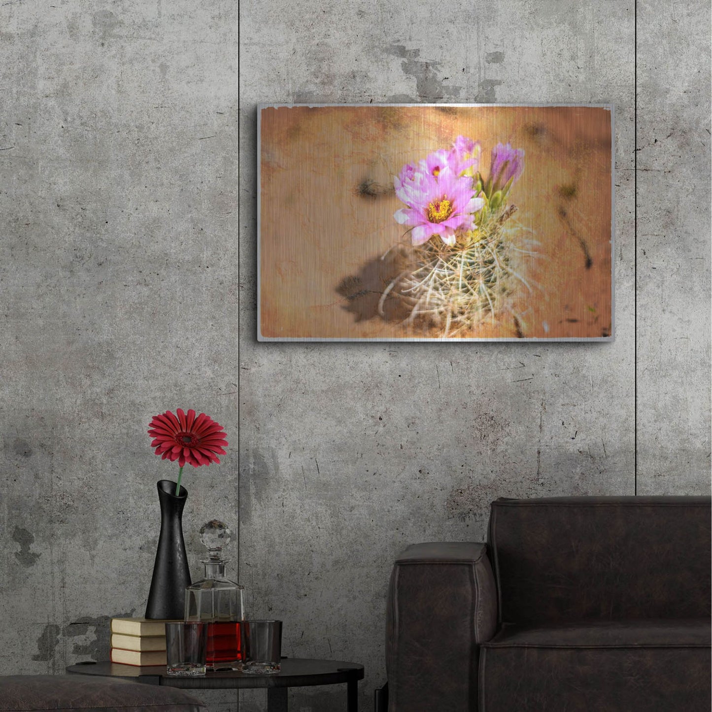 Luxe Metal Art 'Desert Flower 4' by Lightbox Journal, Metal Wall Art,36x24