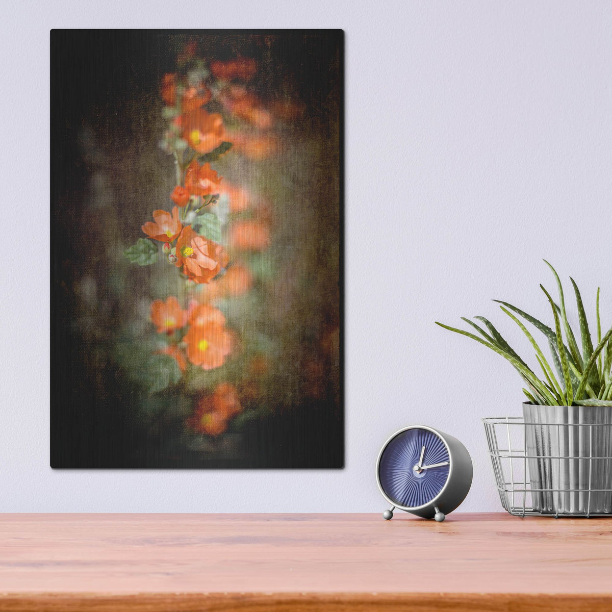 Luxe Metal Art 'Desert Flower 5' by Lightbox Journal, Metal Wall Art,12x16