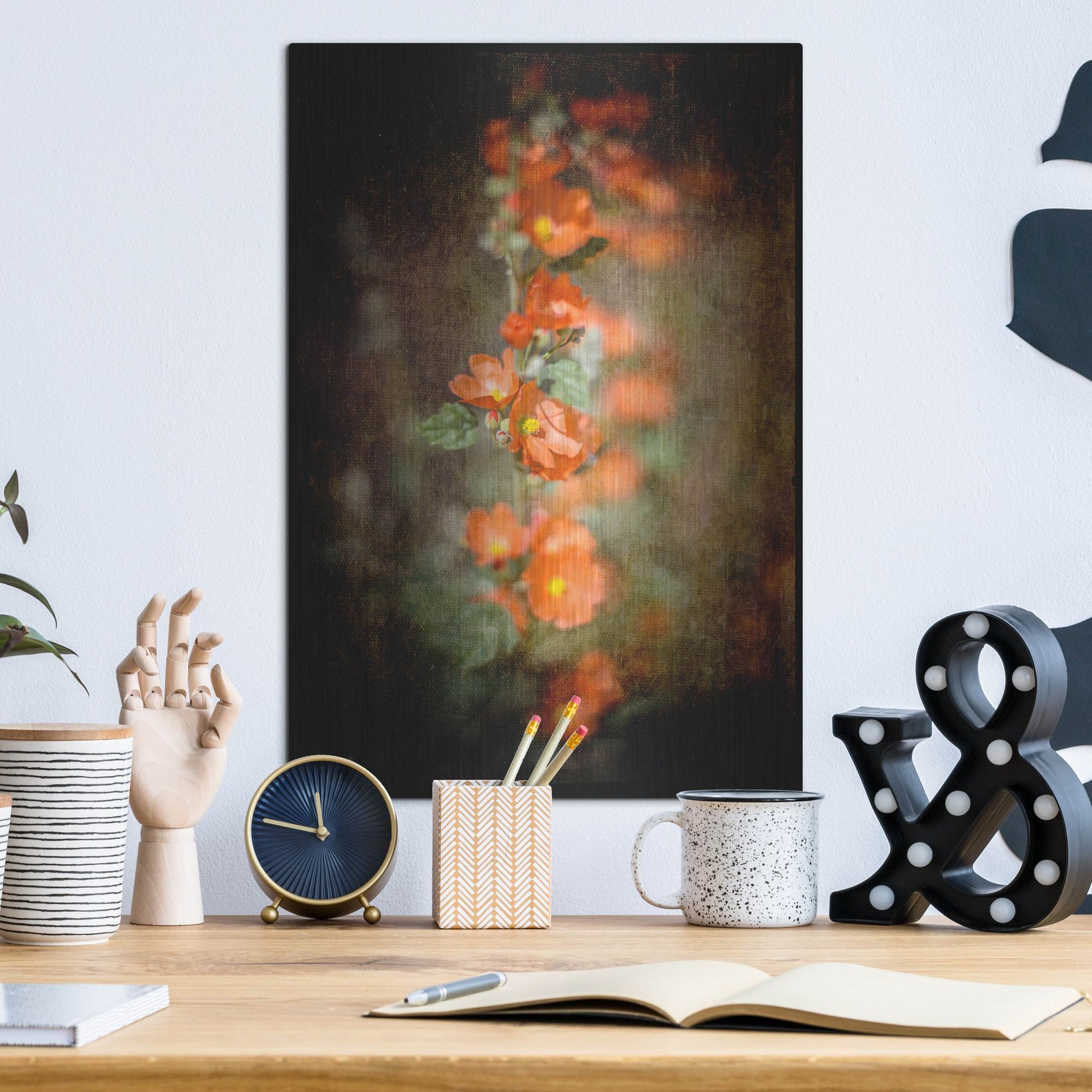 Luxe Metal Art 'Desert Flower 5' by Lightbox Journal, Metal Wall Art,12x16