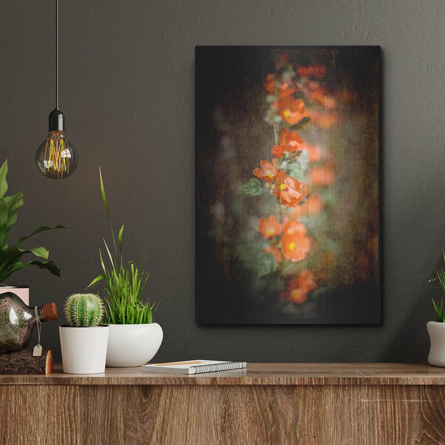 Luxe Metal Art 'Desert Flower 5' by Lightbox Journal, Metal Wall Art,12x16