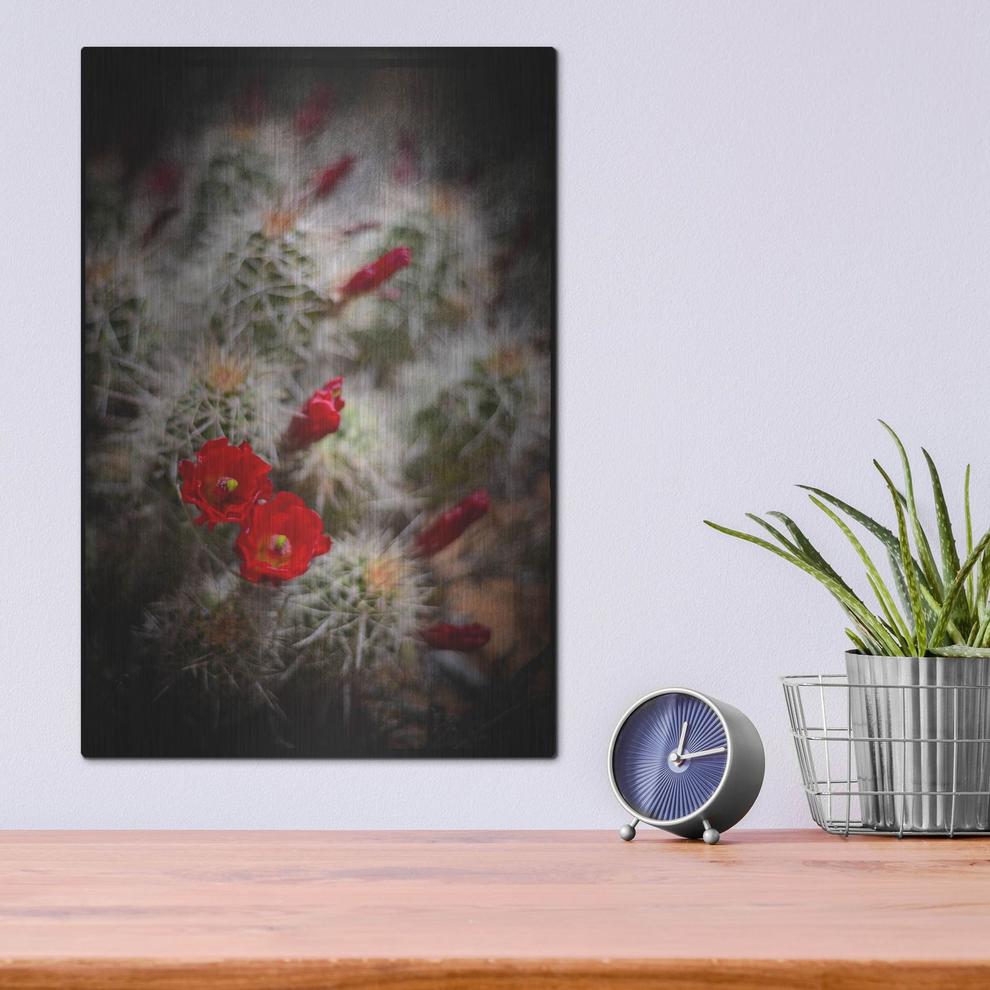 Luxe Metal Art 'Desert Flower 6' by Lightbox Journal, Metal Wall Art,12x16