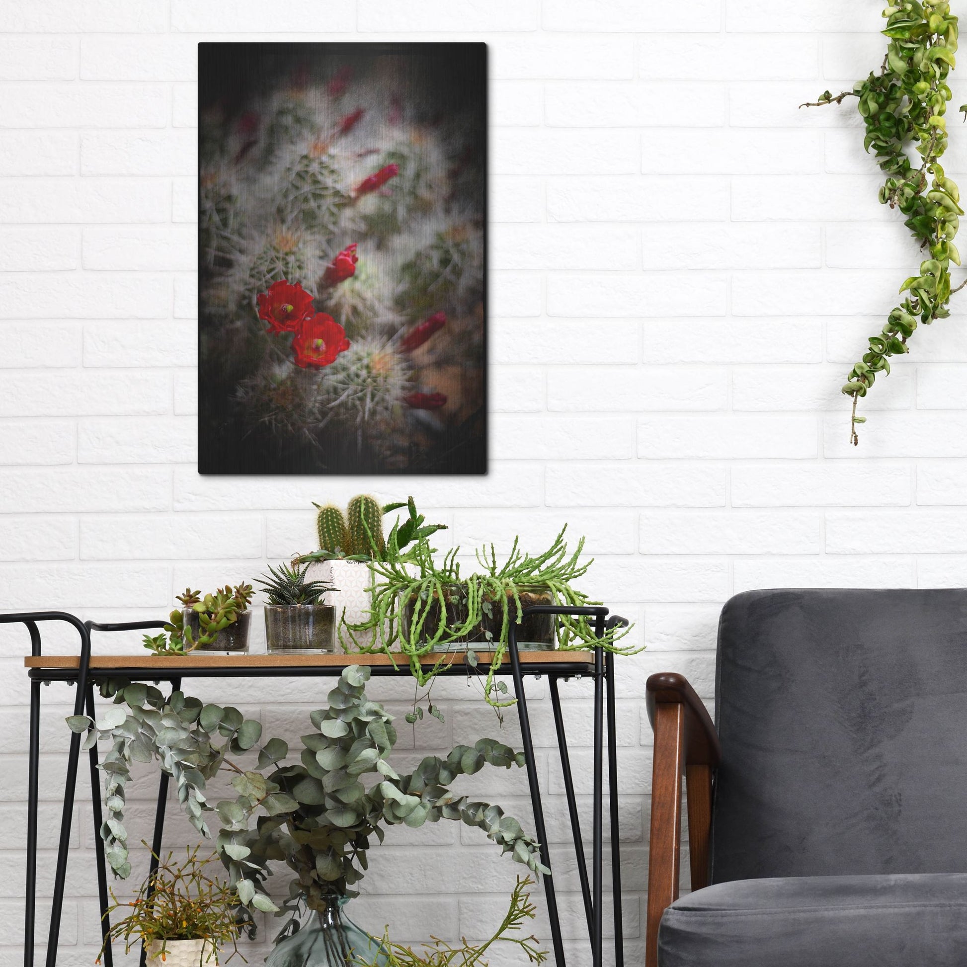 Luxe Metal Art 'Desert Flower 6' by Lightbox Journal, Metal Wall Art,12x16