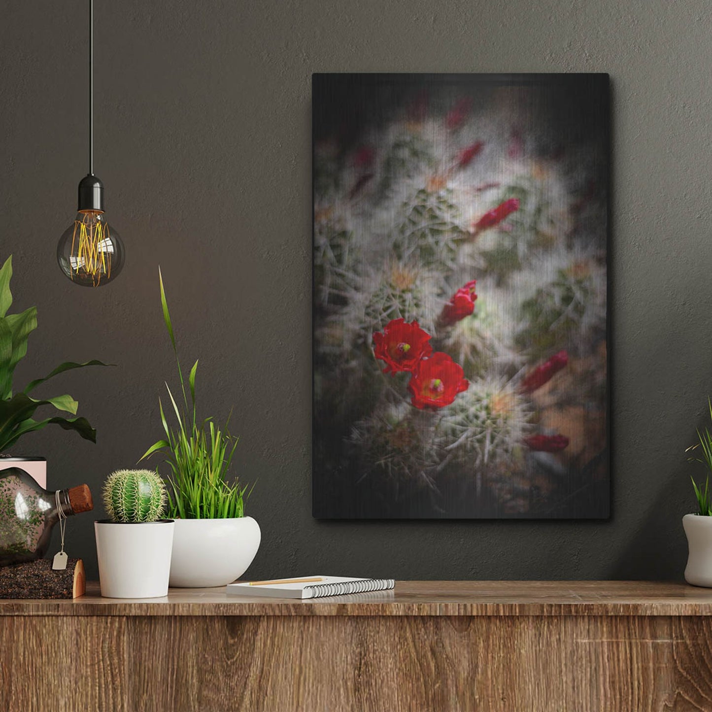 Luxe Metal Art 'Desert Flower 6' by Lightbox Journal, Metal Wall Art,12x16