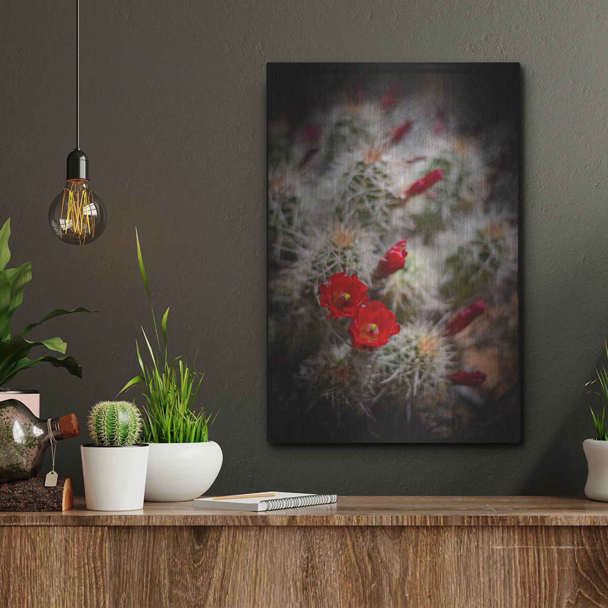 Luxe Metal Art 'Desert Flower 6' by Lightbox Journal, Metal Wall Art,12x16