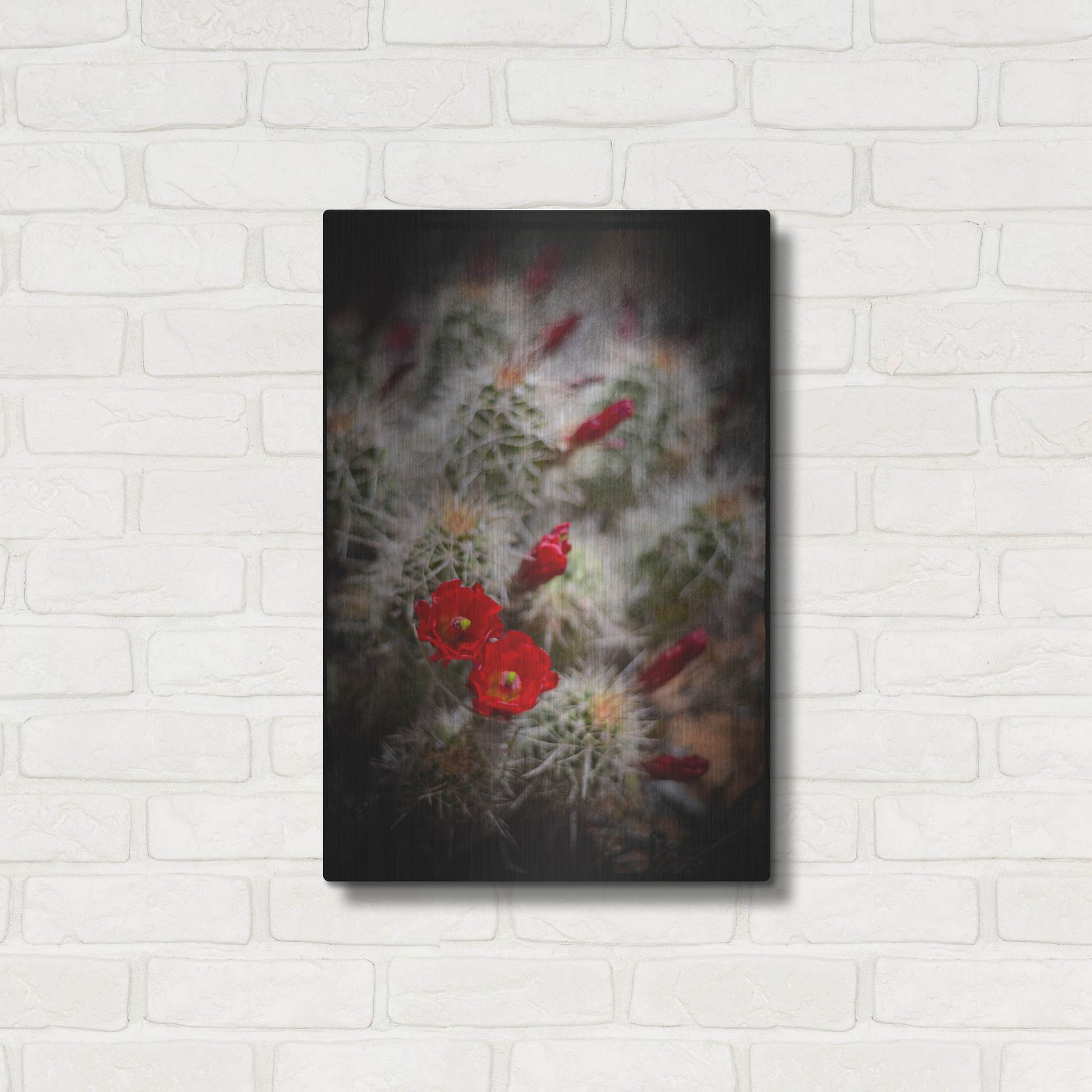 Luxe Metal Art 'Desert Flower 6' by Lightbox Journal, Metal Wall Art,16x24