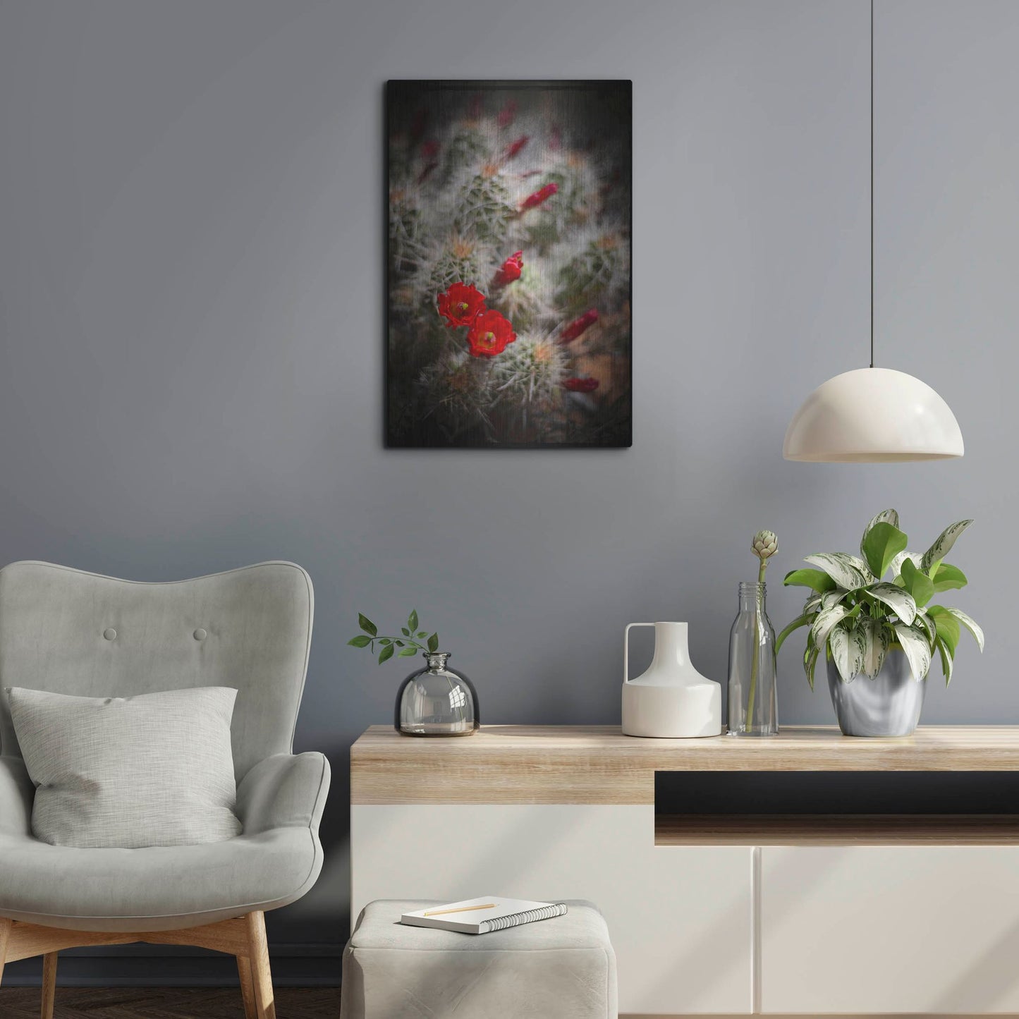 Luxe Metal Art 'Desert Flower 6' by Lightbox Journal, Metal Wall Art,16x24