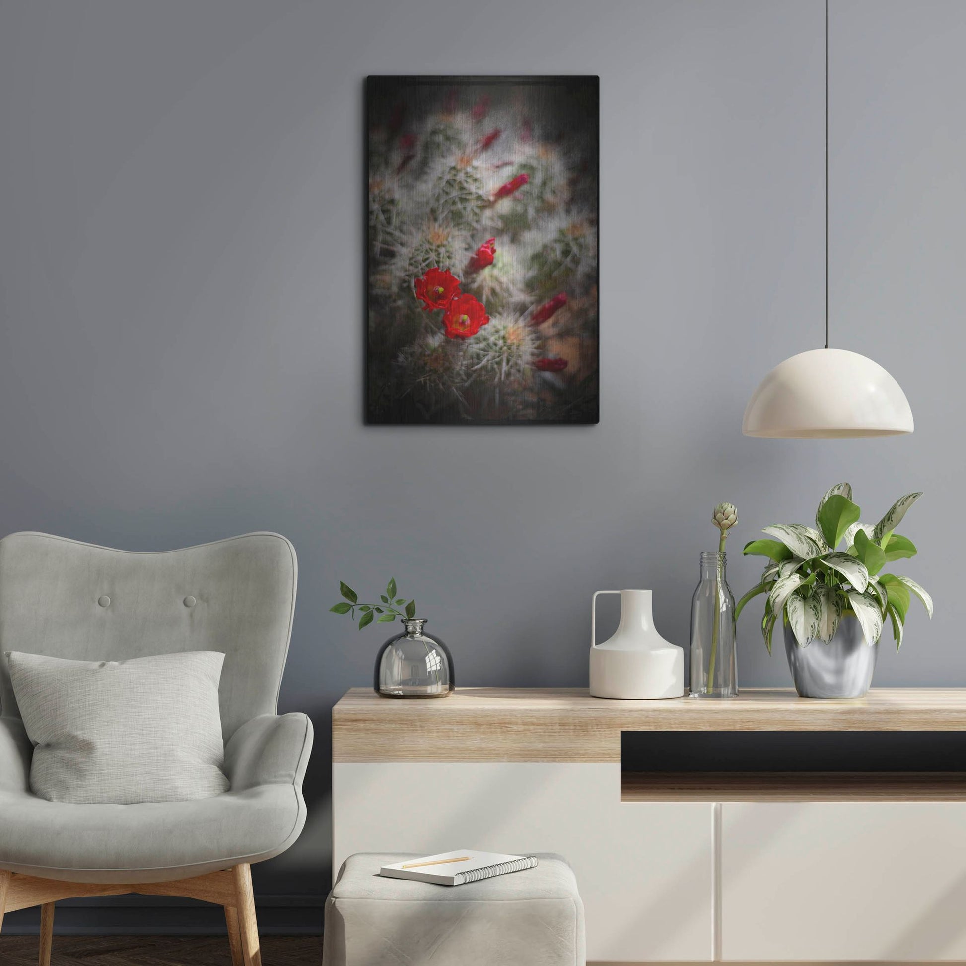 Luxe Metal Art 'Desert Flower 6' by Lightbox Journal, Metal Wall Art,16x24