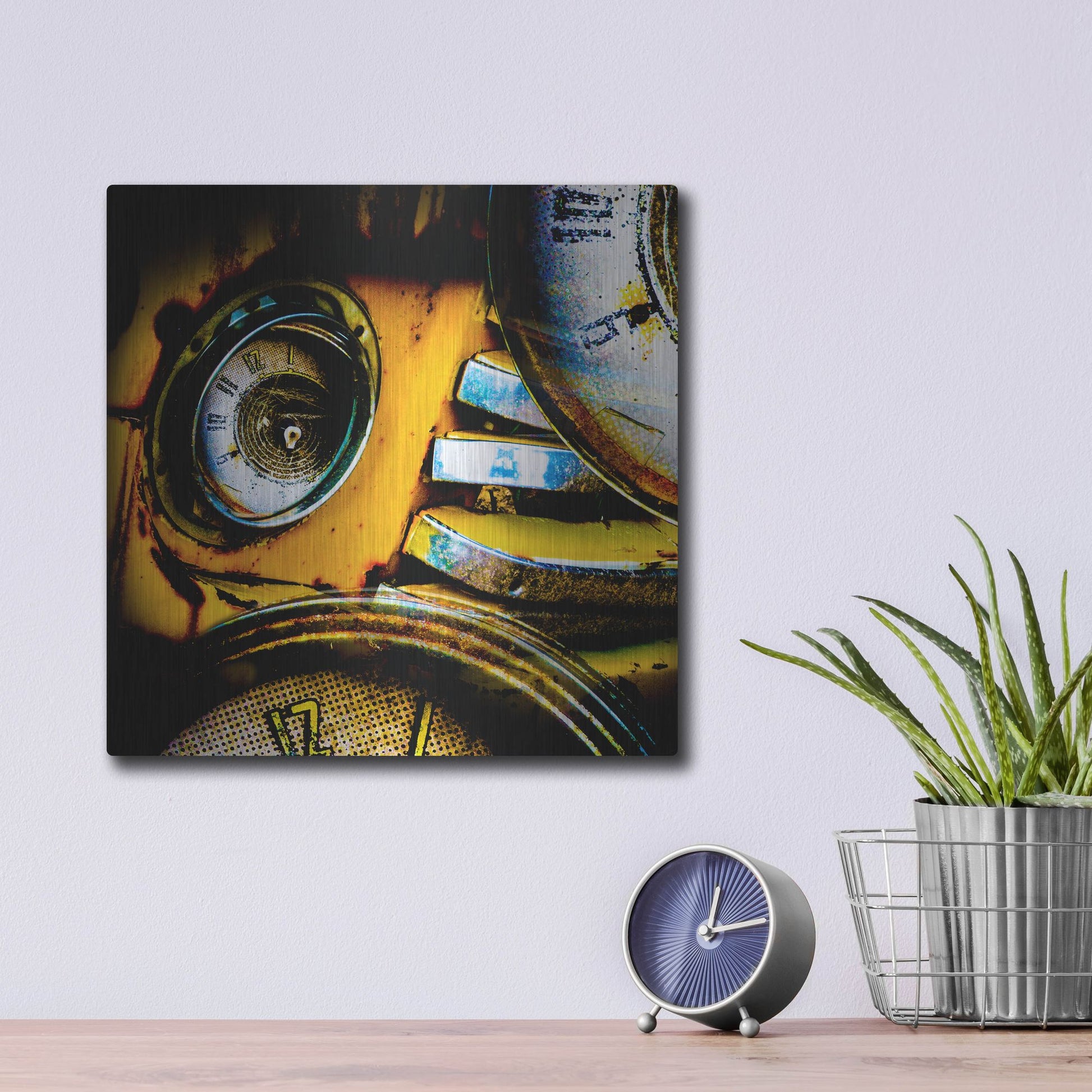 Luxe Metal Art 'Garage 1' by Lightbox Journal, Metal Wall Art,12x12