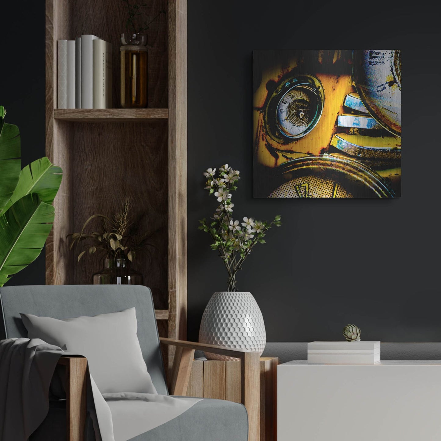 Luxe Metal Art 'Garage 1' by Lightbox Journal, Metal Wall Art,24x24