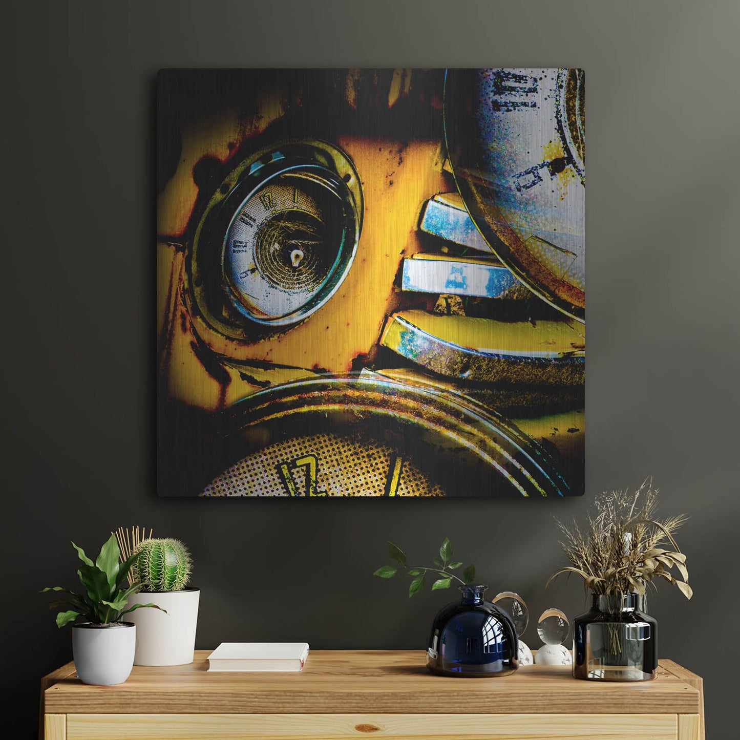 Luxe Metal Art 'Garage 1' by Lightbox Journal, Metal Wall Art,24x24