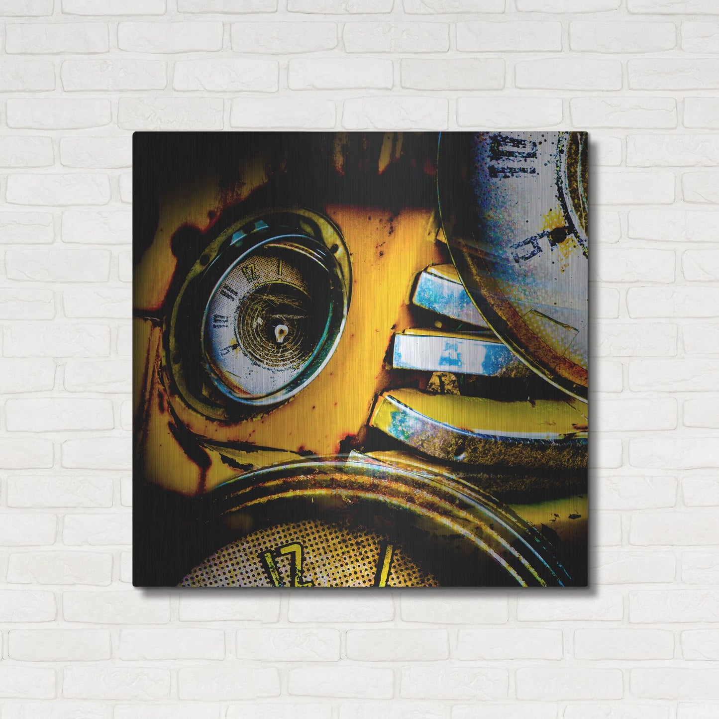 Luxe Metal Art 'Garage 1' by Lightbox Journal, Metal Wall Art,36x36