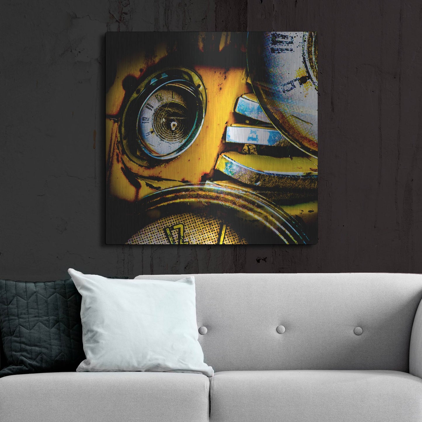 Luxe Metal Art 'Garage 1' by Lightbox Journal, Metal Wall Art,36x36