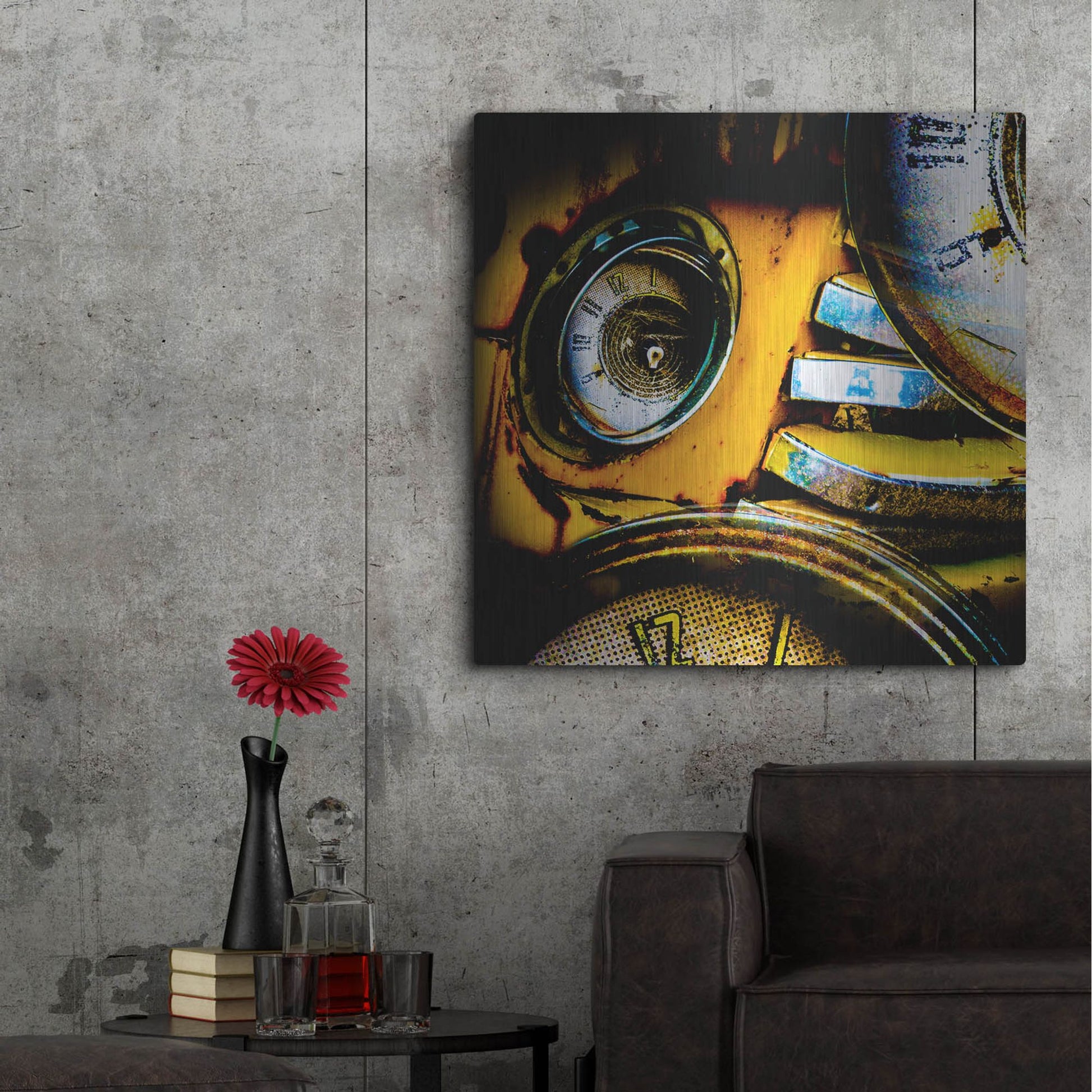 Luxe Metal Art 'Garage 1' by Lightbox Journal, Metal Wall Art,36x36