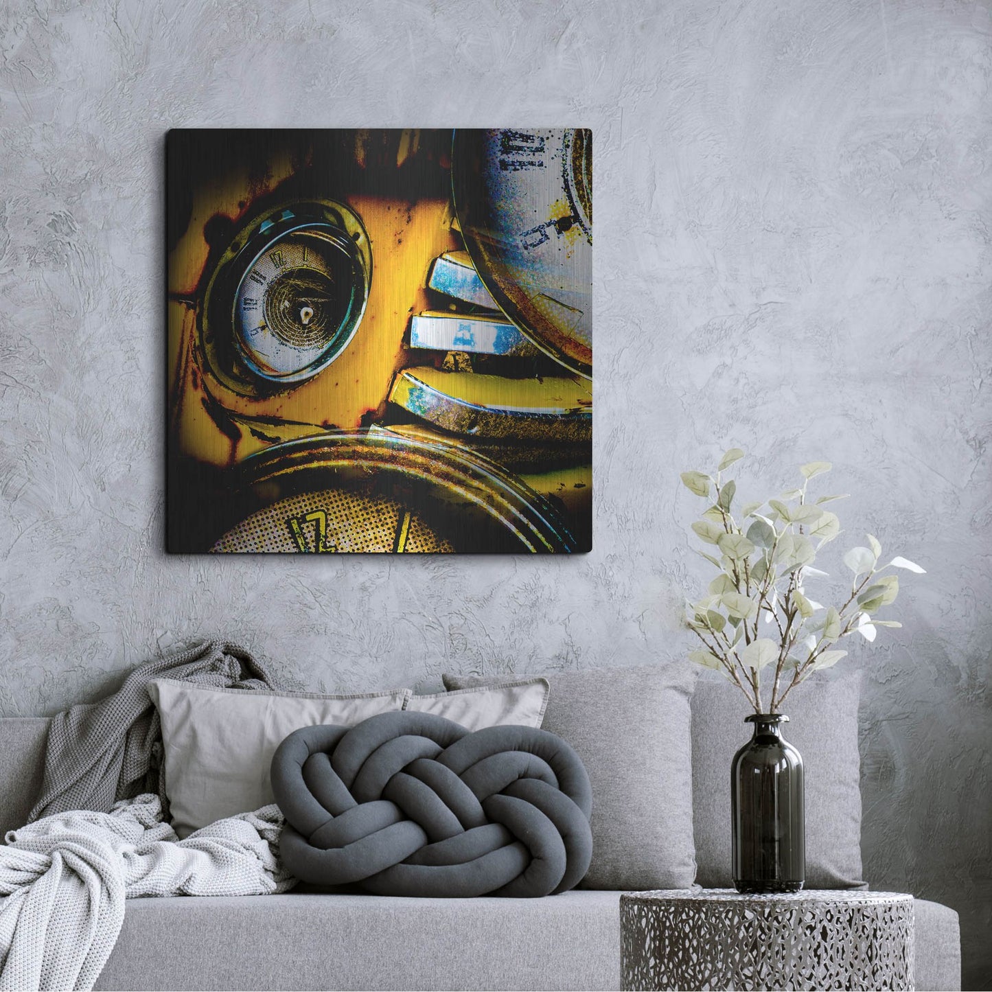 Luxe Metal Art 'Garage 1' by Lightbox Journal, Metal Wall Art,36x36